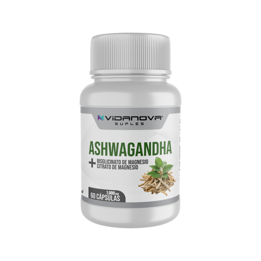 Ashwagandha + Magnesio 60 cápsulas 1000mg