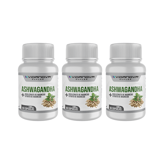 Pack X3 Ashwagandha Magnesio 1000mg